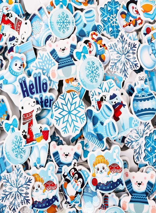 هواف ملصقات إسفنجية شتوية من HOWAF، 300 قطعة، ملصقات إسفنجية ذاتية اللصق على شكل ندفة ثلج، رجل ثلج، بطريق، دب قطبي، مثالية لحفلات الكريسماس، وعالم العجائب، والحرف اليدوية، وملصقات زينة شتوية. - Image 3